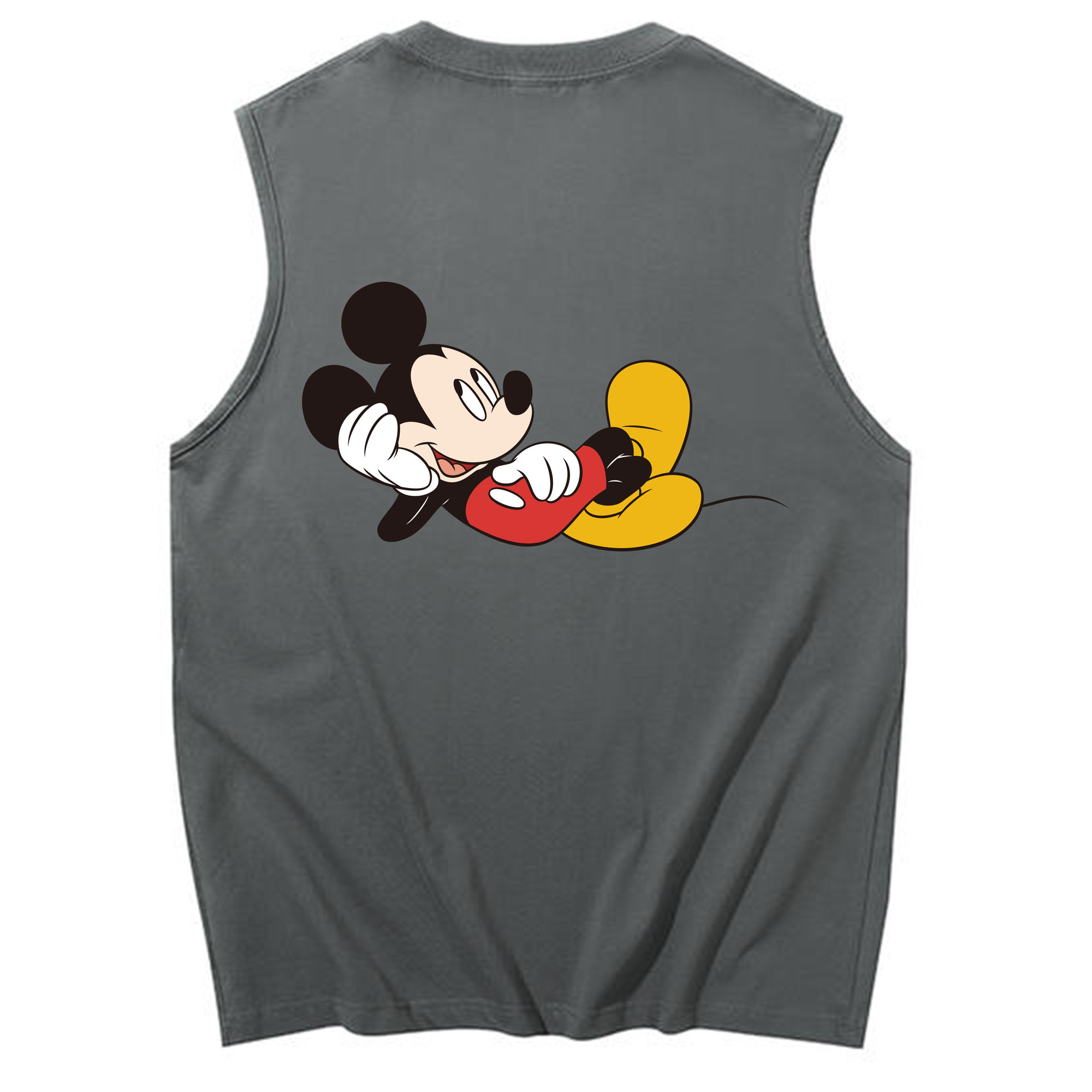 ミッキーマウス Mickey Mouse コットン100％タンクトップ（背面プリント）